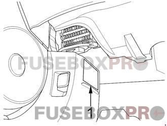 Acura CSX 2006 2011 passenger compartment fusebox location