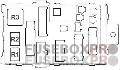 Acura MDX 2001 2006 back side compartment fuse box