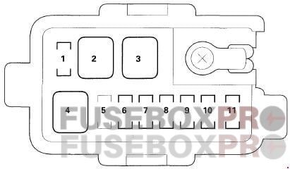 Acura MDX 2001 2006 engine compartment fuse box 2