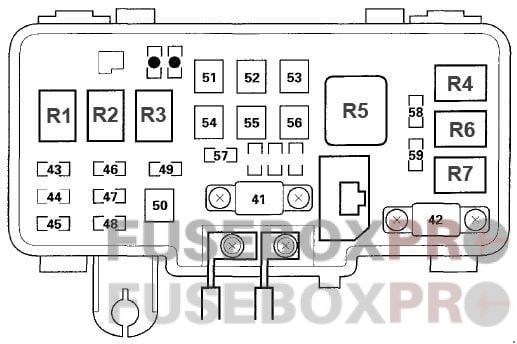 Acura MDX 2001 2006 engine compartment fuse box