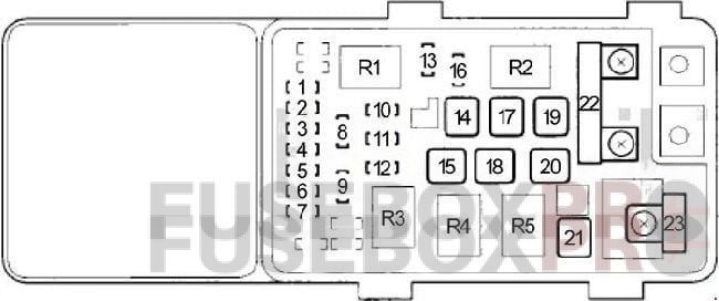 Acura RL 2005 2012 engine compartment fuse box