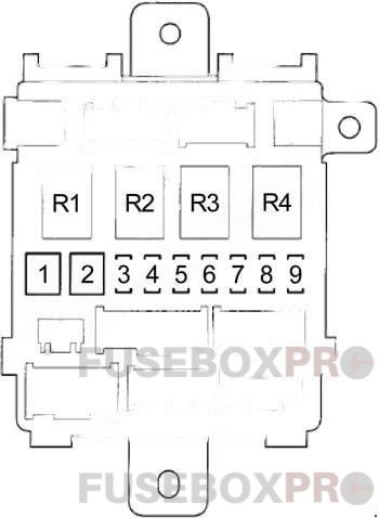 Acura RL 2005 2012 passenger compartment fuse box 2