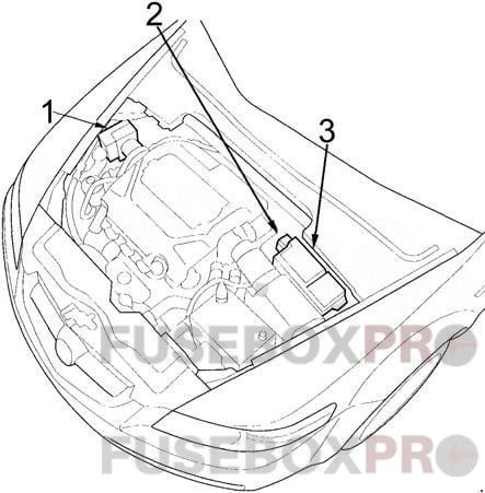 Acura TL 2004 2006 engine compartment