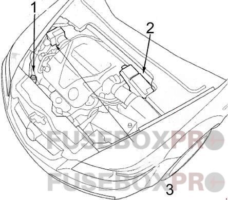 Acura TL 2007 2008 engine compartment