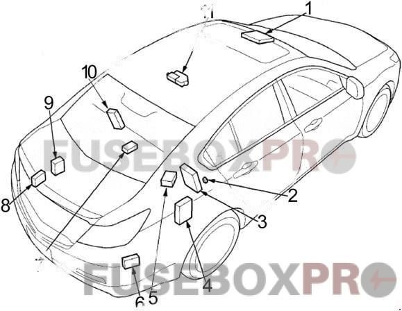 acura tl 2009 2014 sensors and modules