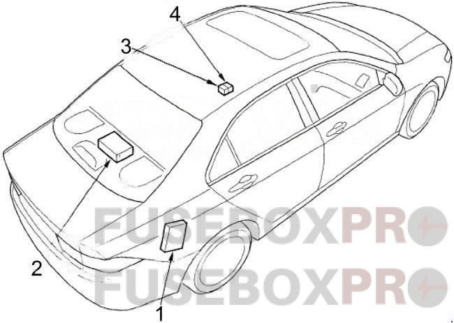 Acura TSX 2004 2008 body receivers and relays