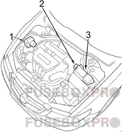 Acura TSX 2004 2008 engine compartment