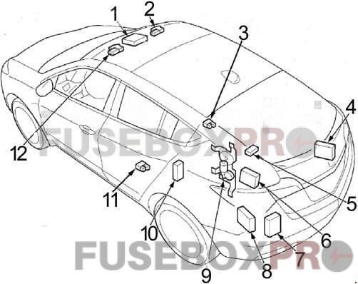 acura zdx 2010 2013 sensors and modules