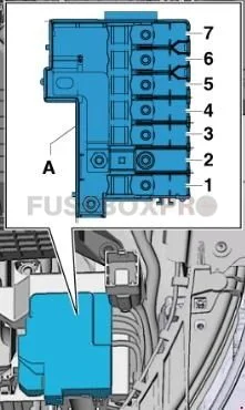 audi a1 audi s1 2010 2018 fuse holder b for models with battery in luggage compartment