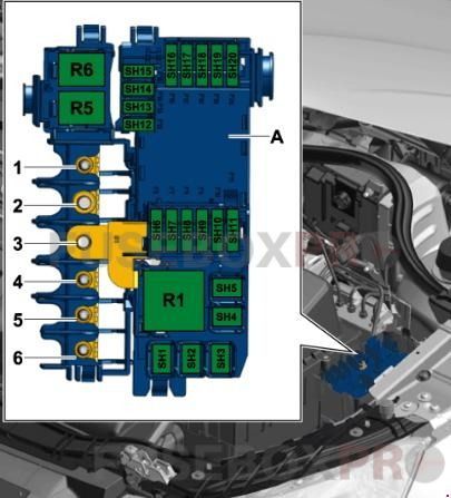 audi a1 audi s1 2010 2018 fuse in electronic box b sb