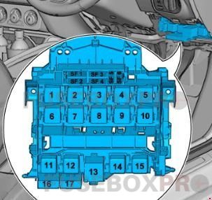 audi a1 audi s1 2010 2018 right hand drive fuse holder f sf