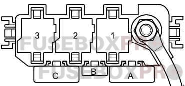 audi a2 1999 2005 3 point relay carrier