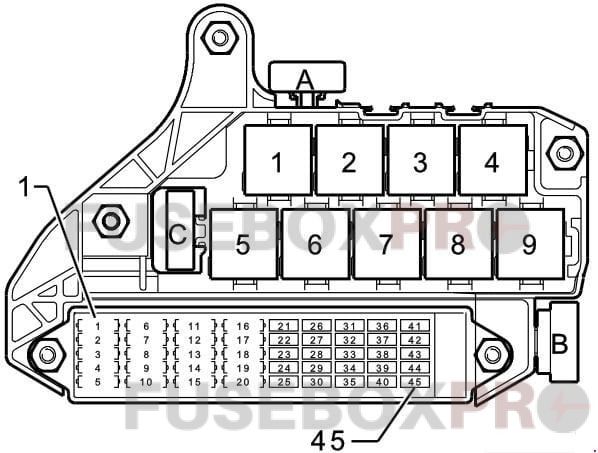 audi a2 1999 2005 9 point relay carrier