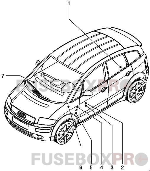 audi a2 1999 2005 fuse box locations