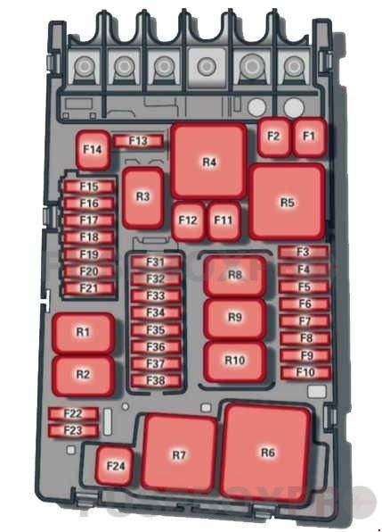 audi a3 2012 2016 engine compartment fuse box