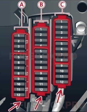 audi a5 2013 2016 driver side fuse box