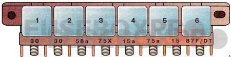 audi a6 c4 1994–1997 central electric panel with relay holder