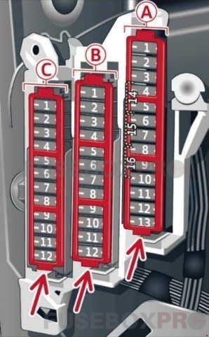 audi a6 c7 2010 2016 driver side cockpit fuse box