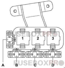 audi a6 s6 rs6 allroad c5 1997–2005 left hand dash panel relay carrier