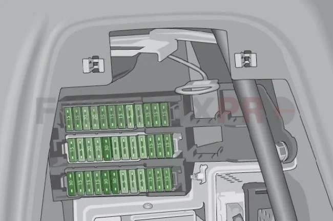 audi q7 2005 2015 right luggage compartment fuse box location