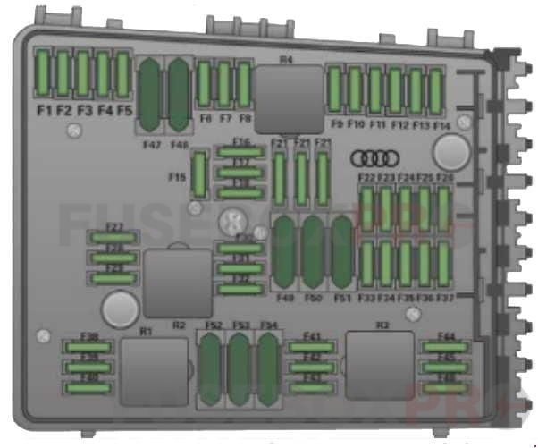 audi tt 2006 2014 engine compartment fuse box