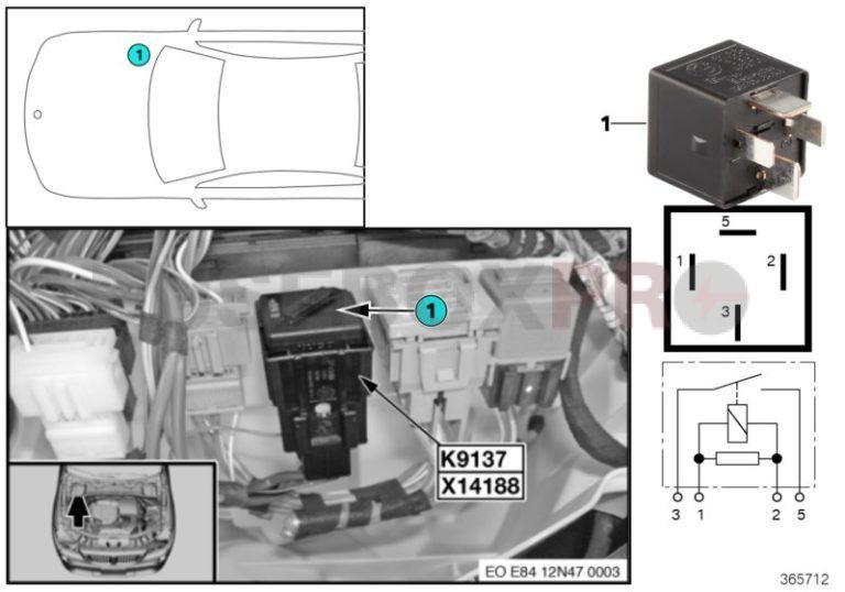 bmw x1 (e84) 2010 2015 engine compartment fuse box
