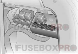 bmw x5 1999 2006 luggage compartment fuse box