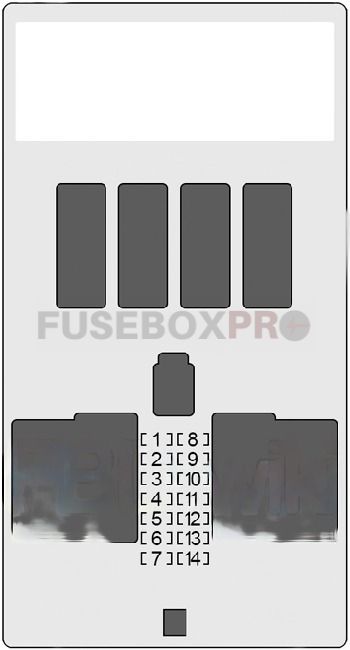 bmw x5 (f15) 2010 2015 passenger compartment fuse box no 2