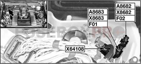 bmw x6 (e71 & e72) 2007 2014 engine compartment fuse holder n63