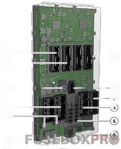 The location of the fuses in the passenger compartment: BMW 3-Series (2012, 2013, 2014, 2015, 2016, 2017, 2018)