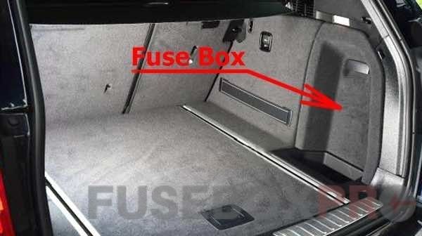 bmw x3 f25 2011 2017 luggage compartment fuse box location