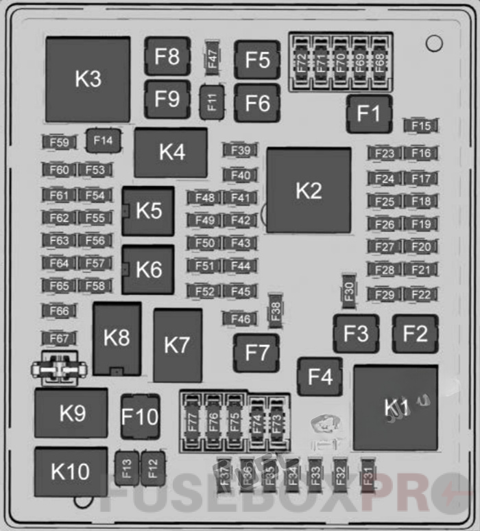 buick enclave 2018 2021 engine compartment fuse box