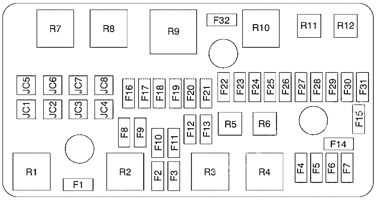 cadillac deville fuse box diagram engine compartment 2005