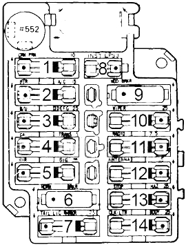 cadillac seville fuse box diagram 1976