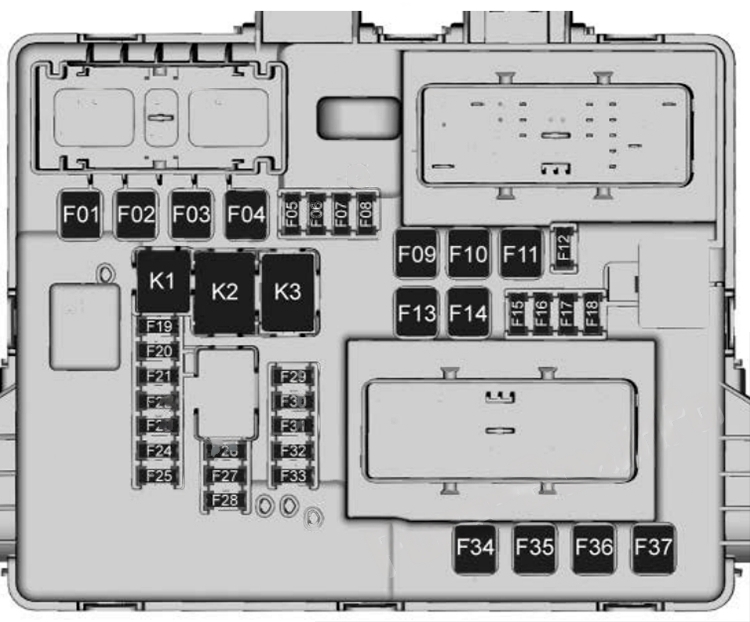 cadillac xts 2019 trunk compartment fuse box diagram