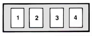 Under-hood fuse box diagram: Chevrolet Tracker (1993, 1994, 1995)