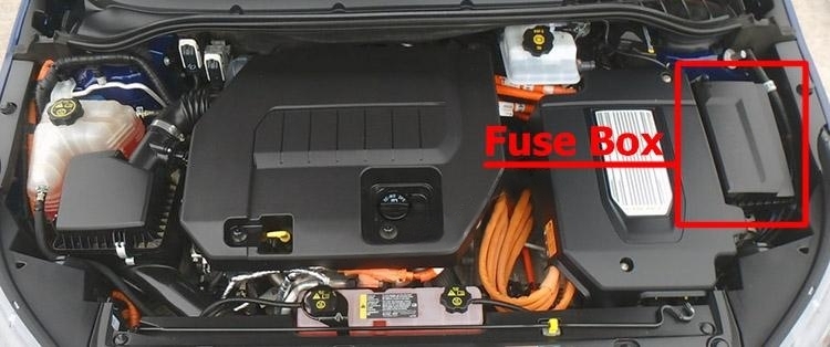 Under-hood fuse box diagram: Chevrolet Volt (2011, 2012, 2013, 2014, 2015)