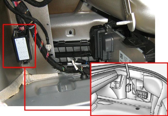 The location of the fuses in the trunk: Chevrolet Camaro (2010, 2011, 2012, 2013, 2014, 2015)