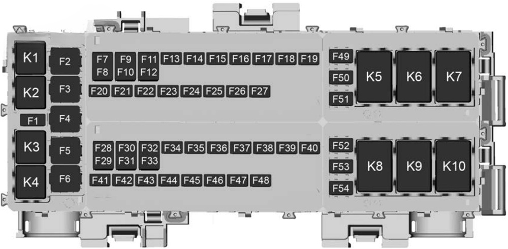 Instrument panel fuse box diagram: Chevrolet Corvette (2020, 2021, 2022..)