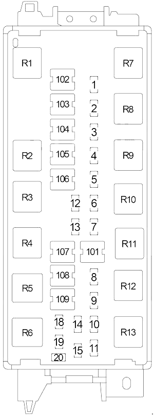 Chevrolet Voyager - fuse box diagram - engine compartment