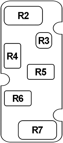 Chrysler Conquest – 1983 – 1989 – fuse box diagram – passenger compartment