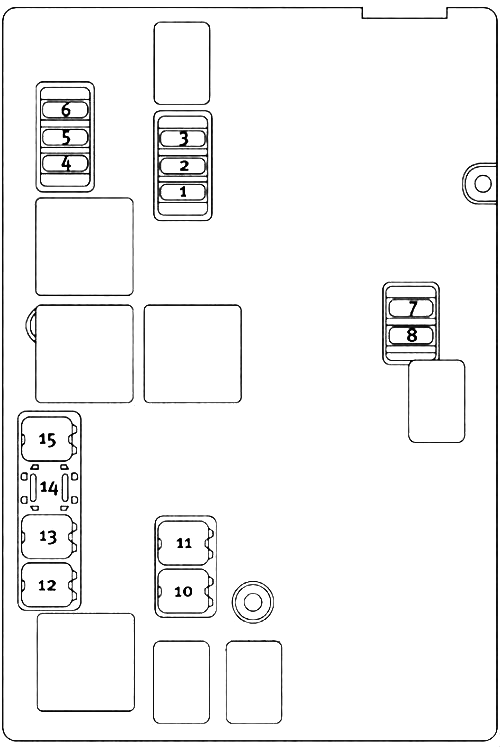 Dodge Charger (2008): Engine compartment fuse box diagram