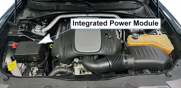 Dodge Charger (LD; 2011-2014): Engine compartment fuse box location