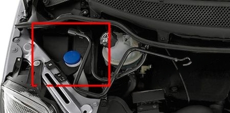 The location of the fuses in the engine compartment: Citroen C8 (2009, 2010, 2011, 2012, 2013, 2014)