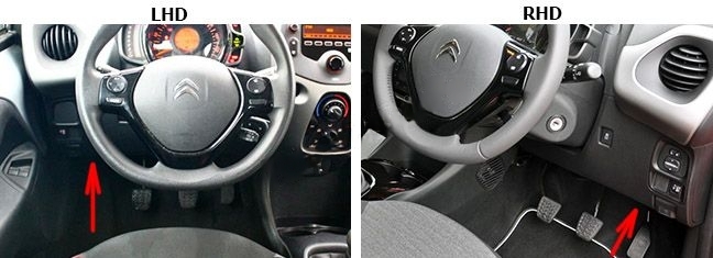 The location of the fuses in the passenger compartment: Citroen C1 (2014, 2015, 2016, 2017, 2018, 2019)