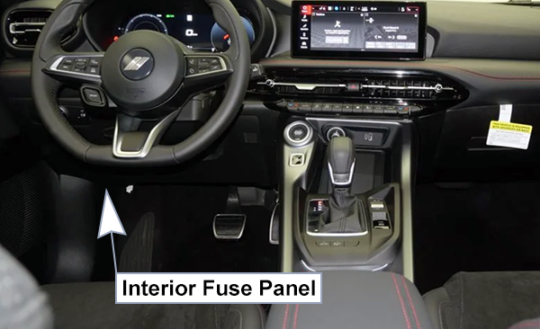 Dodge Hornet (2023-2024): Instrument panel fuse box location