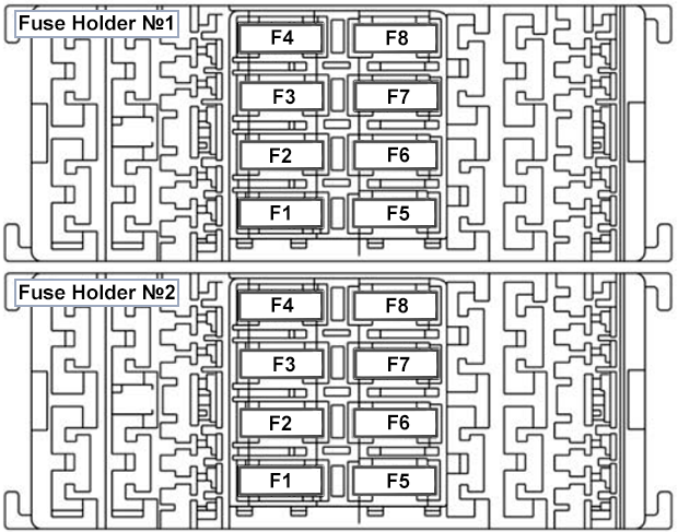 Dodge Hornet (2023): Rear compartment fuse box diagram