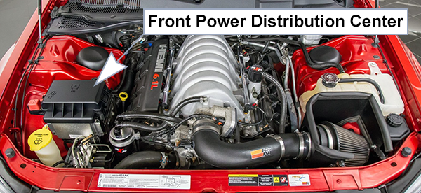 Dodge Magnum (2004-2008): Engine compartment fuse box location