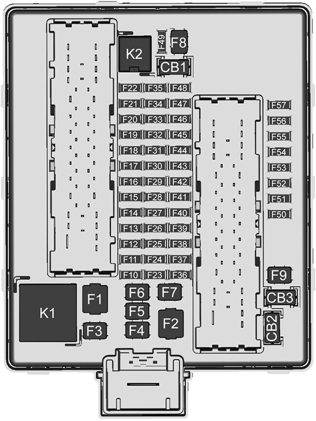 Chevrolet Blazer (2023): Rear compartment fuse box diagram