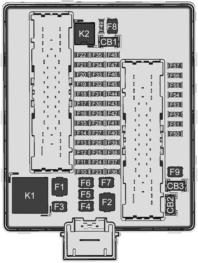 Chevrolet Blazer (2023): Rear compartment fuse box diagram